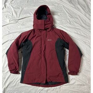 EMS Eastern Mountain Sports Gore-Tex 3-in-1 Jacket Womens Small Burgundy Black